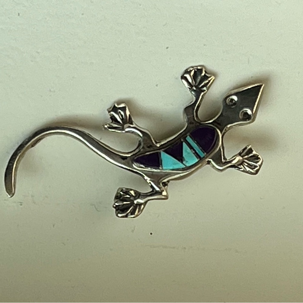 Sterling Silver Gecko Pin